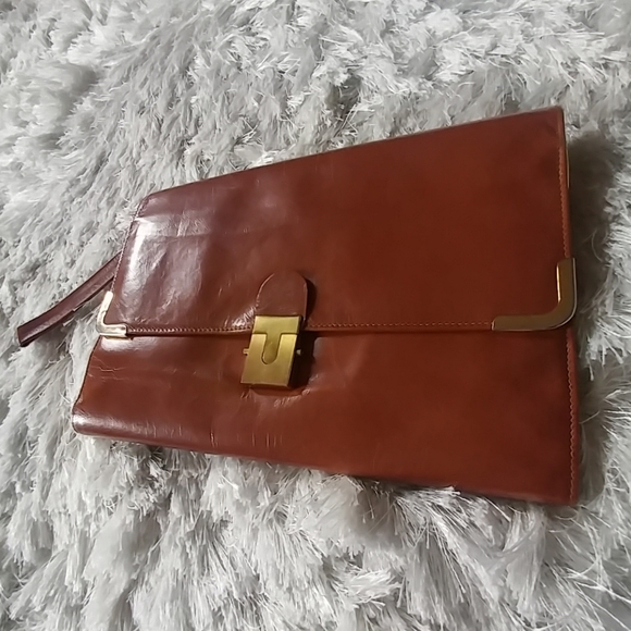 Vintage leather clutch purse - Picture 1 of 4